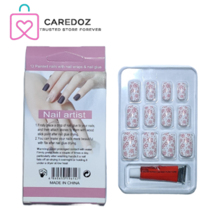 Fancy Artificial Nails Set 12 Pcs