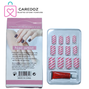 Fancy Artificial Nails Set 12 Pcs