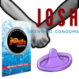Josh Menthol Condoms (4 pcs) Refreshing Sensation for Intimate Bliss