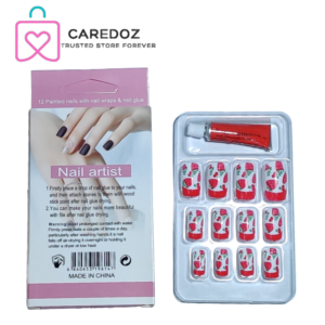 Fancy Artificial Nails Set 12 Pcs