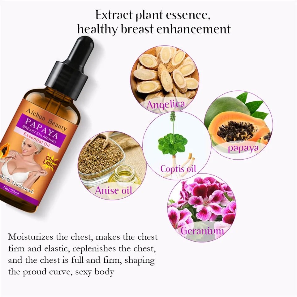 Aichun Beauty Papaya Breast Enlargement Essential Oil - Rapid Breast Enhancement - Image 3